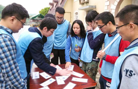 Trainees participate in outward bound training